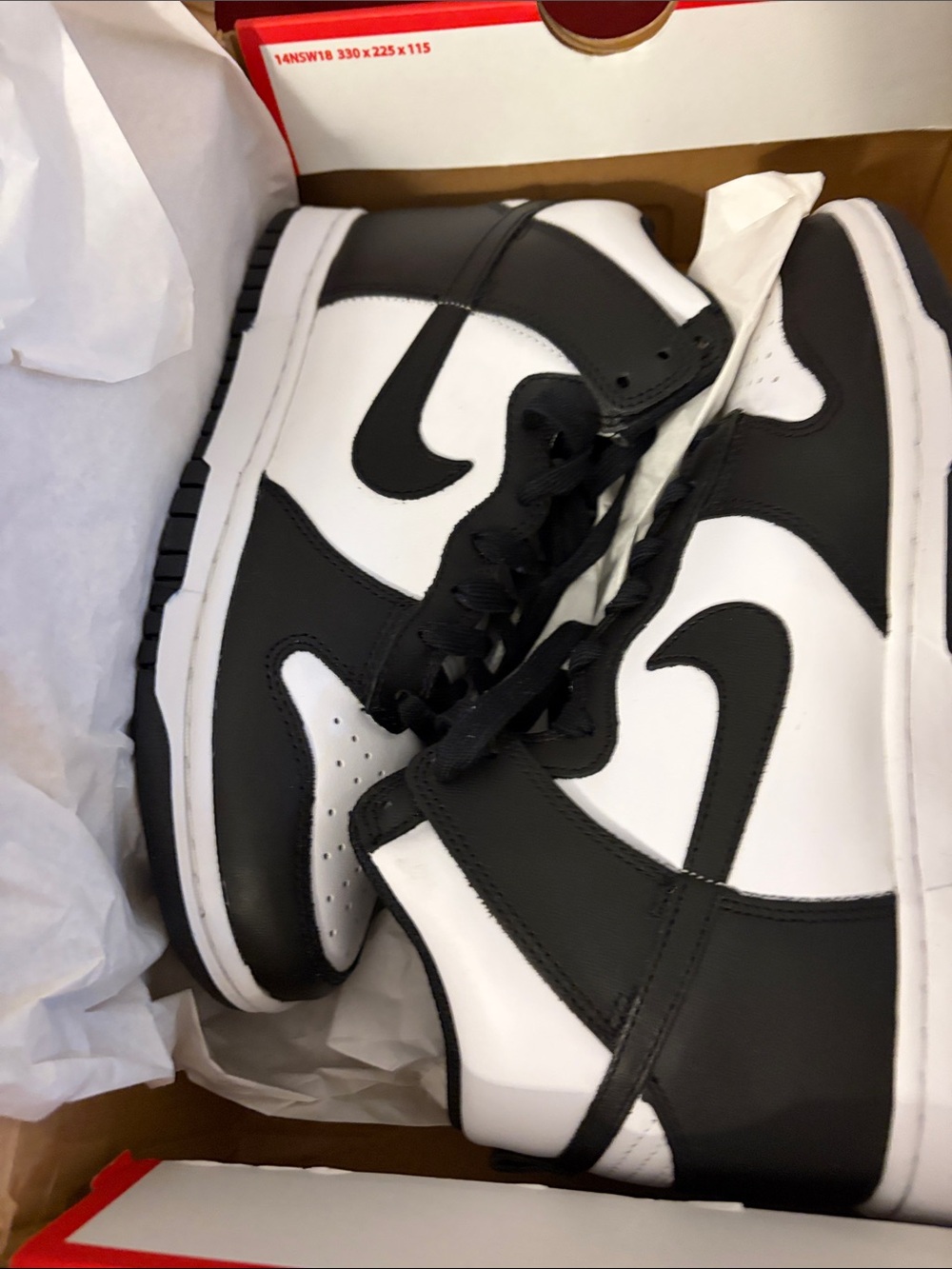 Nike Black and White Men's High-Top Sneakers